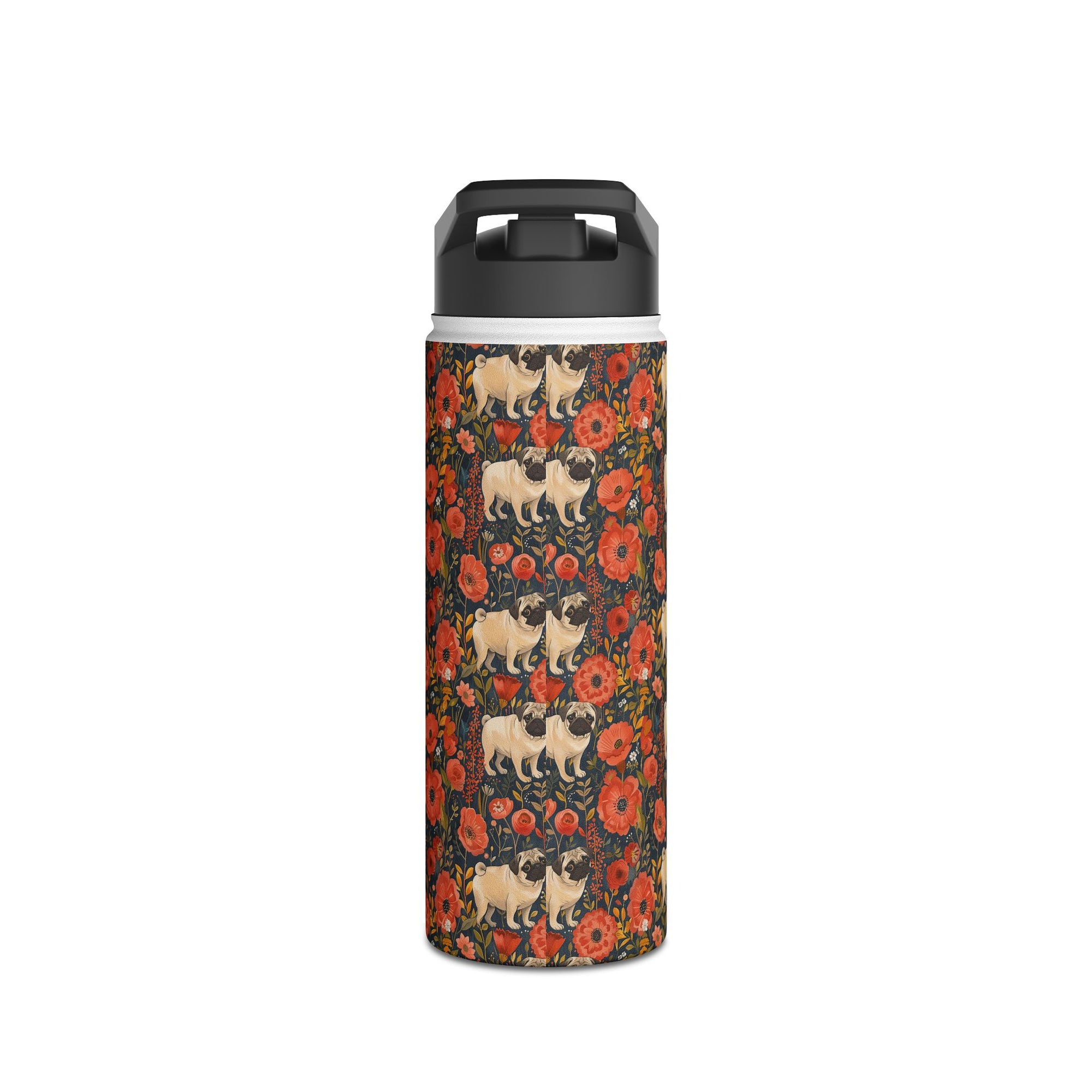 Pug Paradise Playpen Stainless Steel Water Bottle