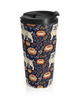 Bulldog Blossom Bonanza Stainless Steel Travel Mug