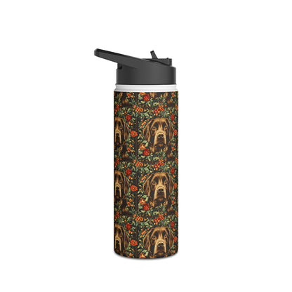 Labrador Lush Pooch Tapestry Stainless Steel Water Bottle