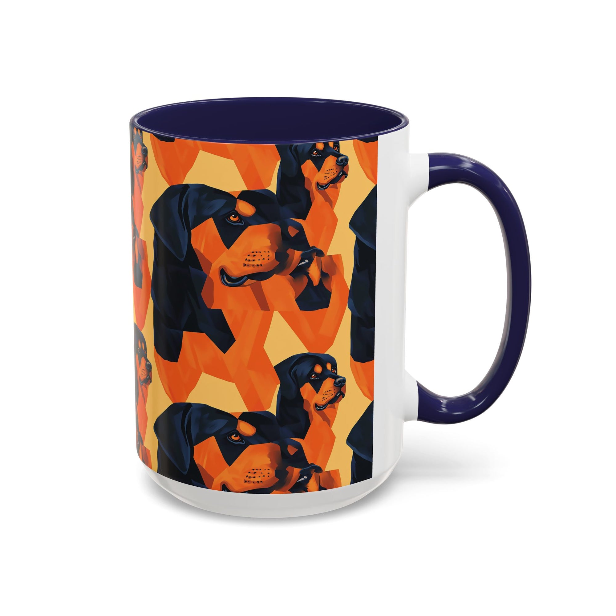 Rottweiler Chic Pawsitivity Accent Coffee Mug