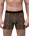 Dapper Dachshund Embroidery Elegance Men's Boxer Briefs