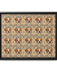 Bowtie Boxer Bliss Matte Canvas, Framed