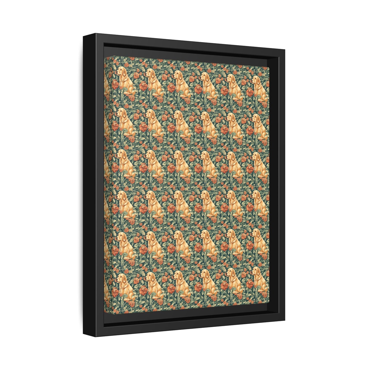 Blooming Goldie Glam Matte Canvas, Framed