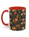 Dazzling Dachsund Blossoms & Foliage Accent Coffee Mug