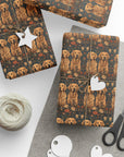 Fanciful Golden Paradise Blossom Wrapping Paper