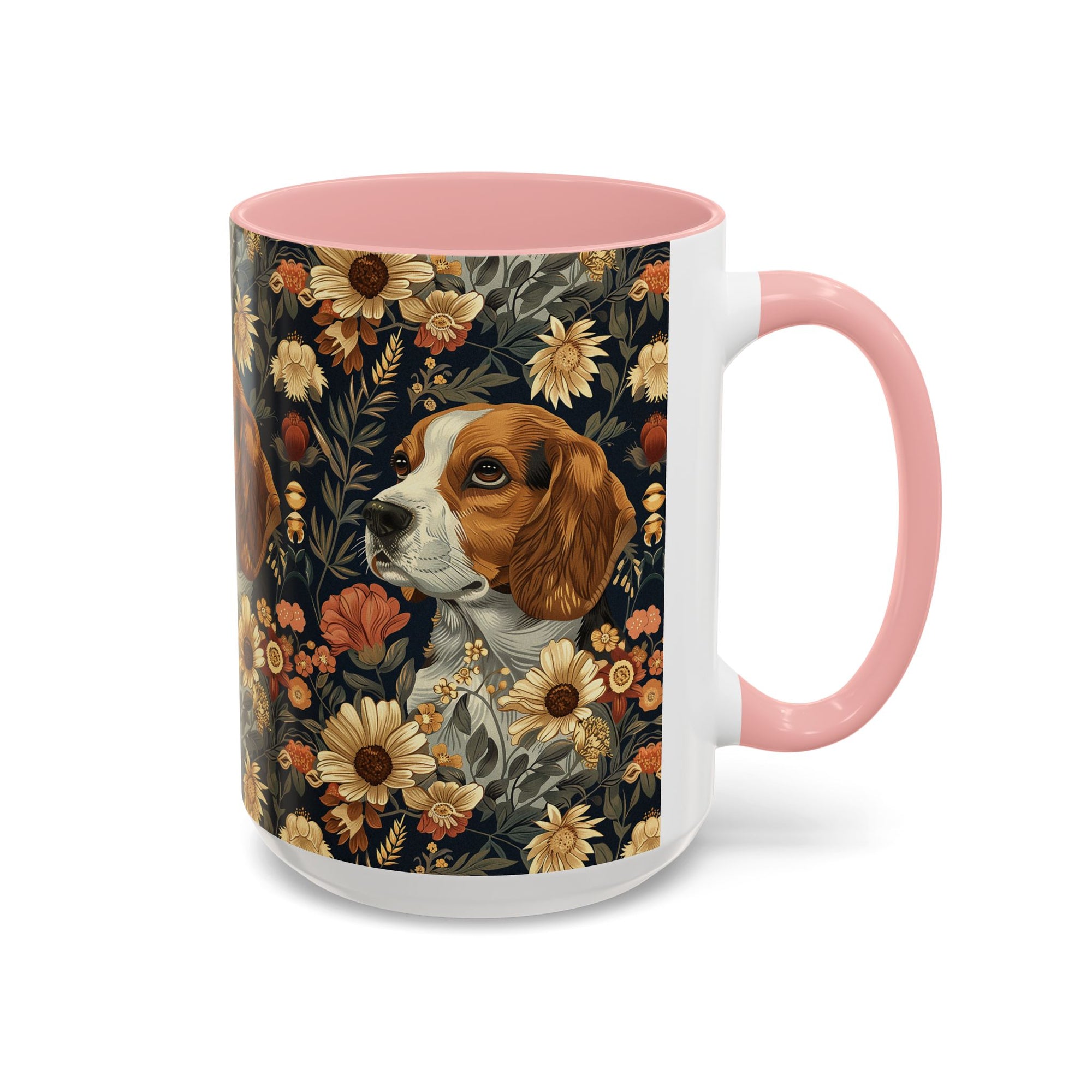 Beagle Blossoms Accent Coffee Mug