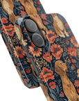 Floral Pawsome Dachsund Delight Slim Phone Cases