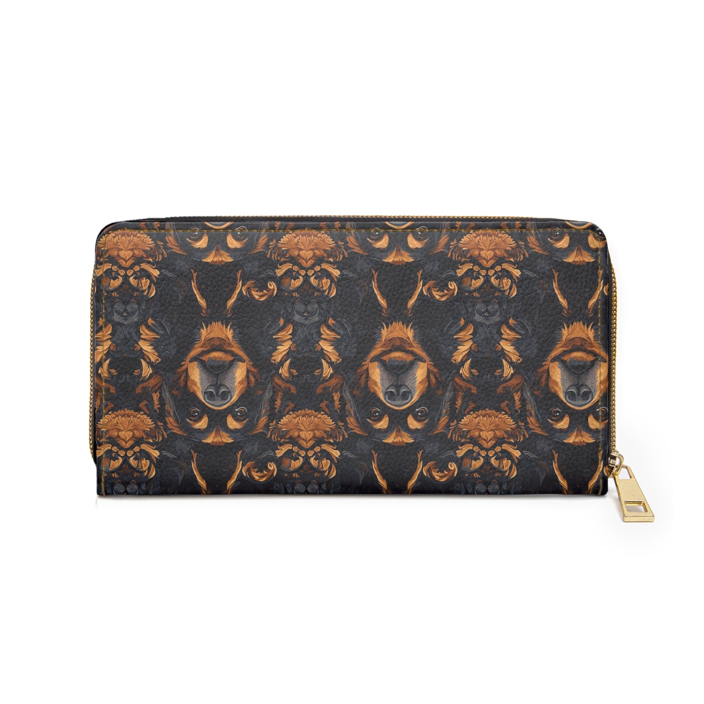 Modern Rottweiler Royalty Zipper Wallet