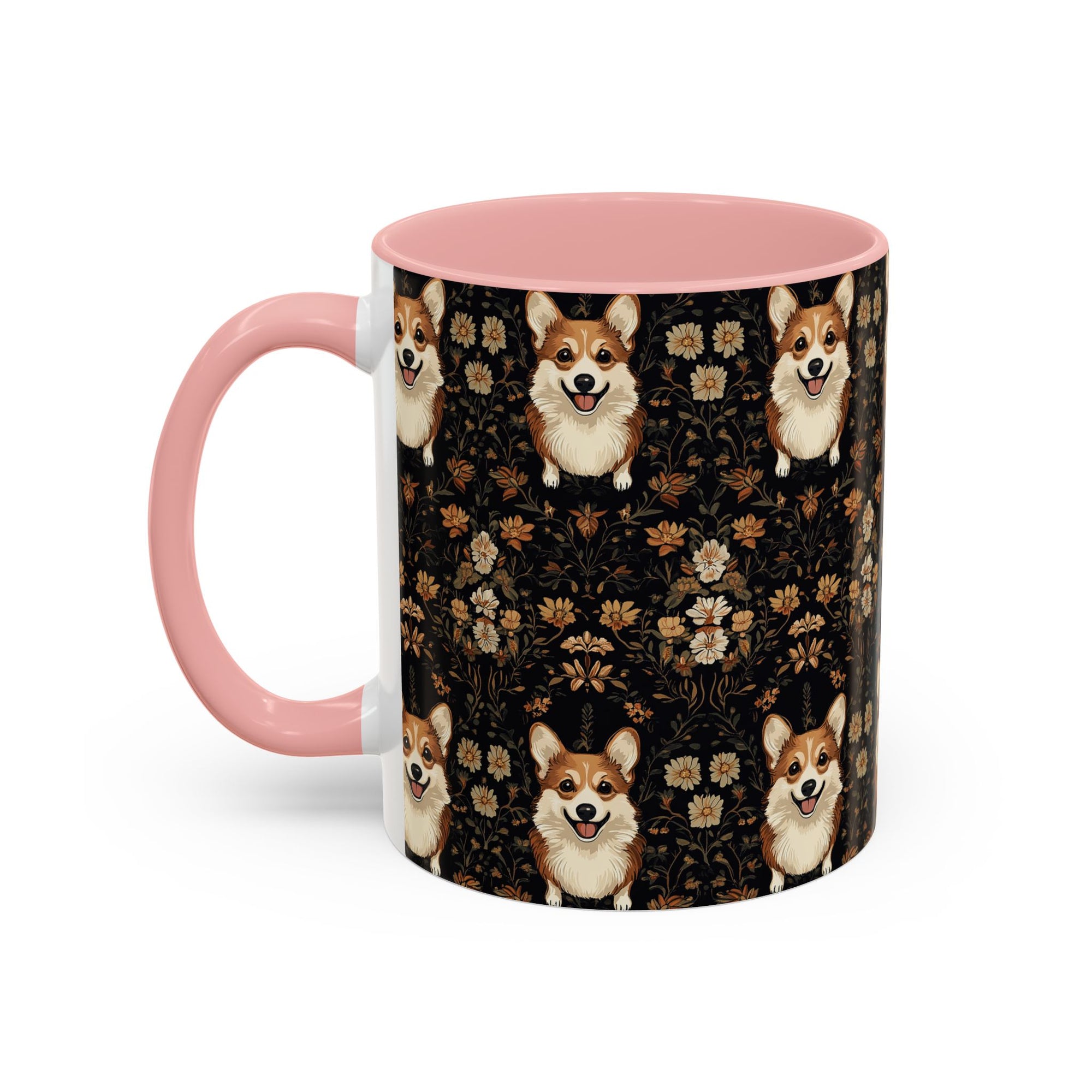 Nighttime Corgi Glow Stride Accent Coffee Mug