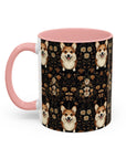 Nighttime Corgi Glow Stride Accent Coffee Mug