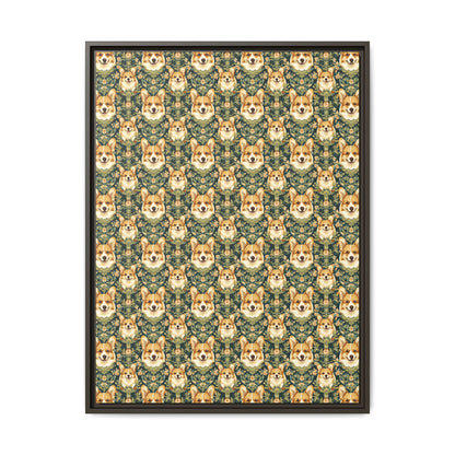 Corgi Charmz Matte Canvas, Framed