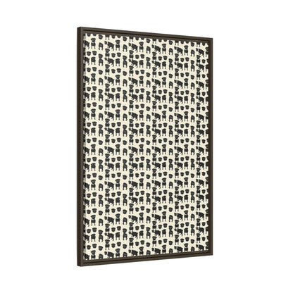 Puggie Pout Perfection Matte Canvas, Framed