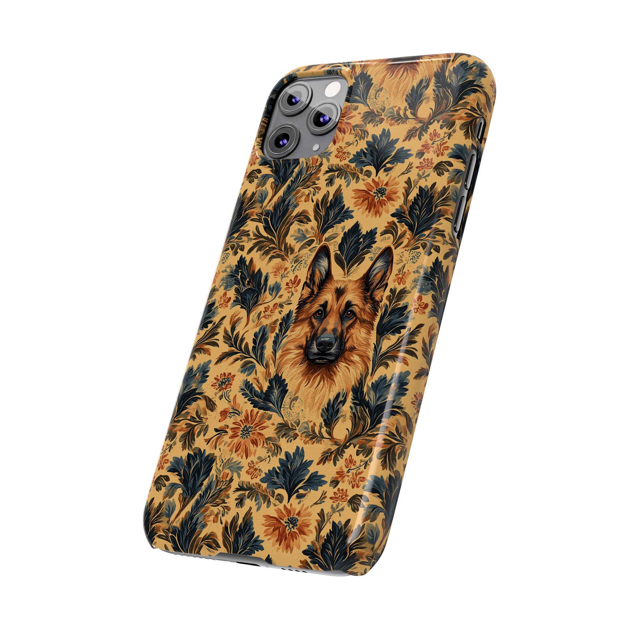 Autumnal German Shepherd Glamour Slim Phone Cases