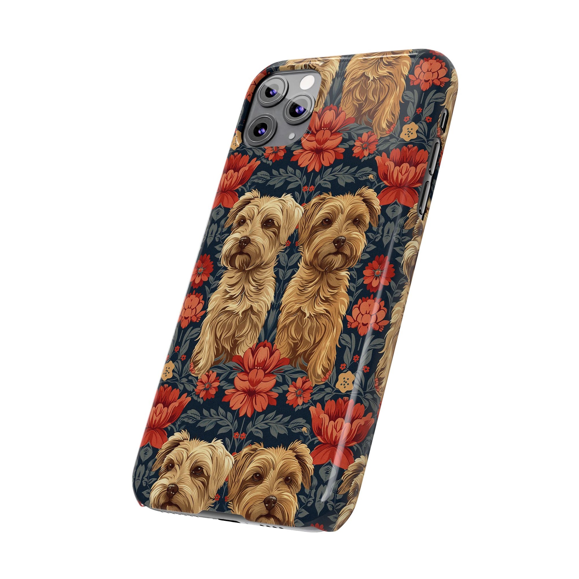 Yorkie Charm Twins Slim Phone Cases