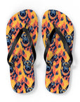 Impressionistic German Shepherds Flip Flops