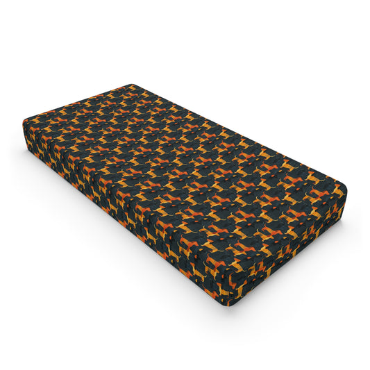 Dapper Dachshund Noir Glow Baby Changing Pad Cover