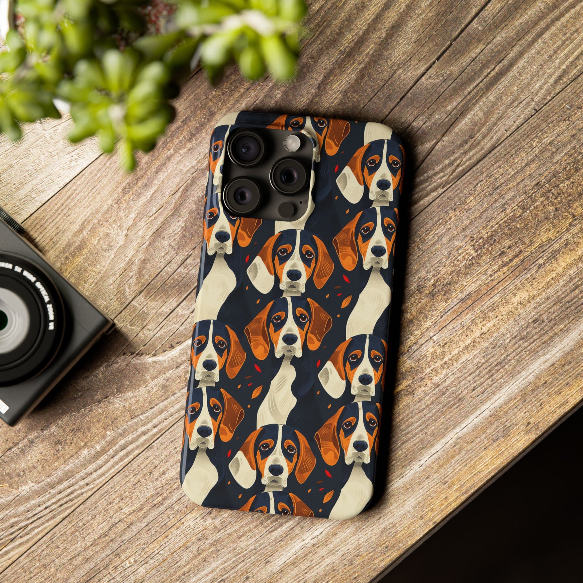 Beagle Glimmer Gaze Glamour Slim Phone Cases