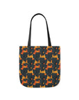 Dapper Dachshund Noir Glow Canvas Tote Bag