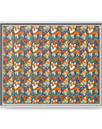 Corgi Carnival Couture Matte Canvas, Framed