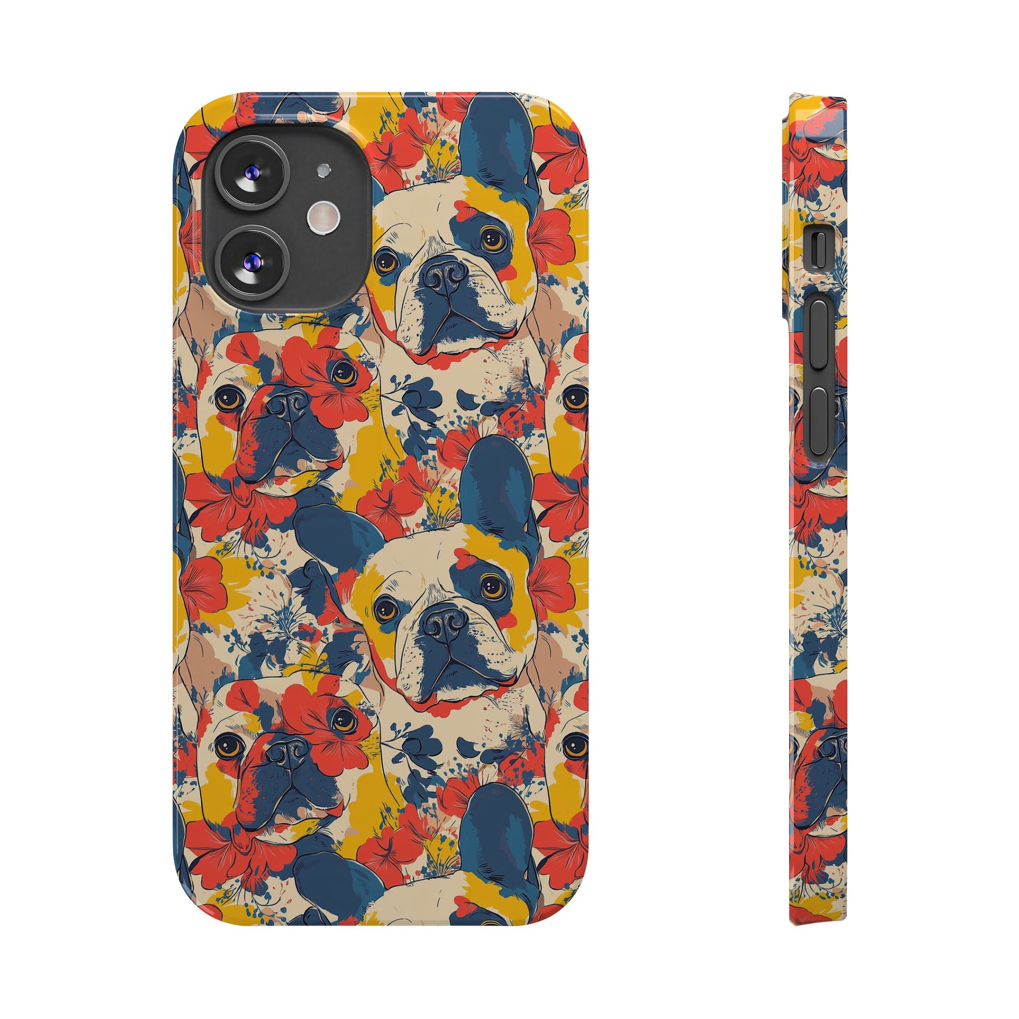 Bloom Pup Frenchietastic Splatter Slim Phone Cases