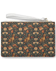 Dazzling Dachsund Blossoms & Foliage Clutch Bag