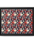 Bulldoggy Bliss Chomper Matte Canvas, Framed