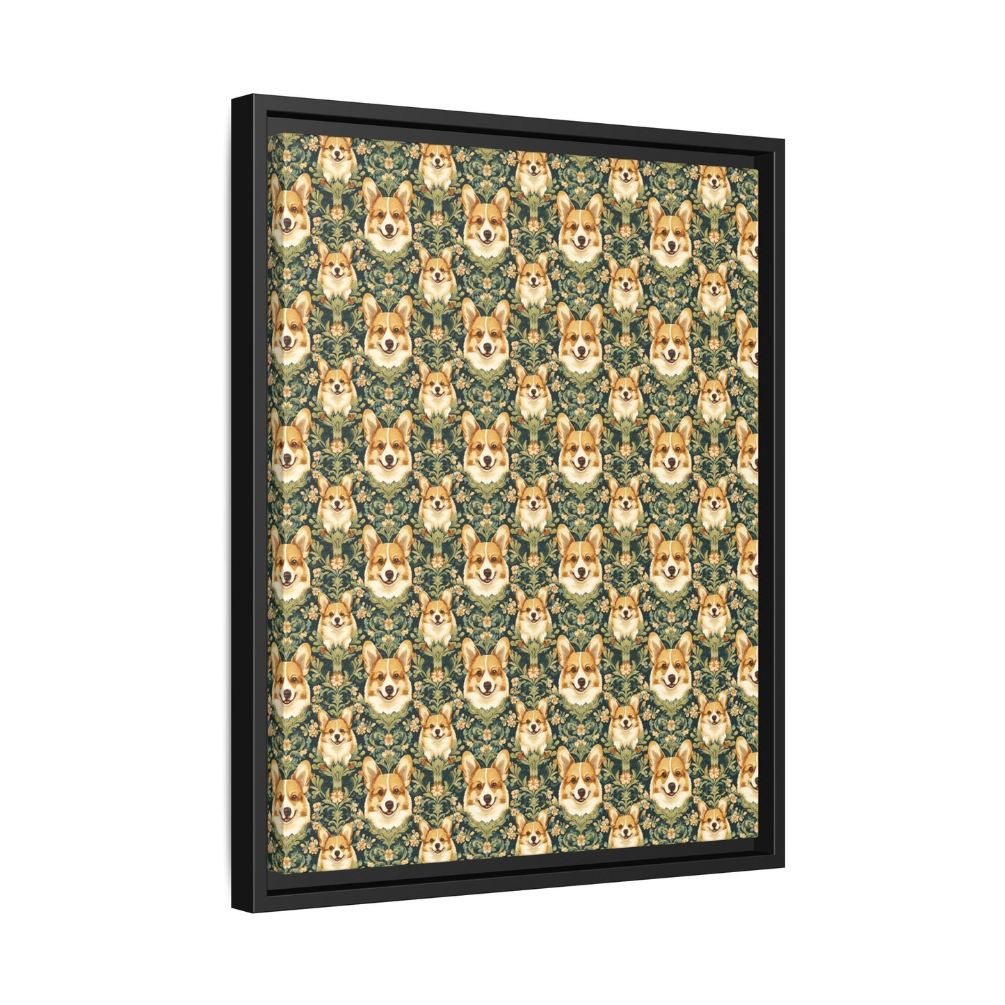 Corgi Charmz Matte Canvas, Framed