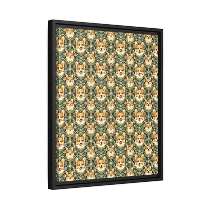 Corgi Charmz Matte Canvas, Framed