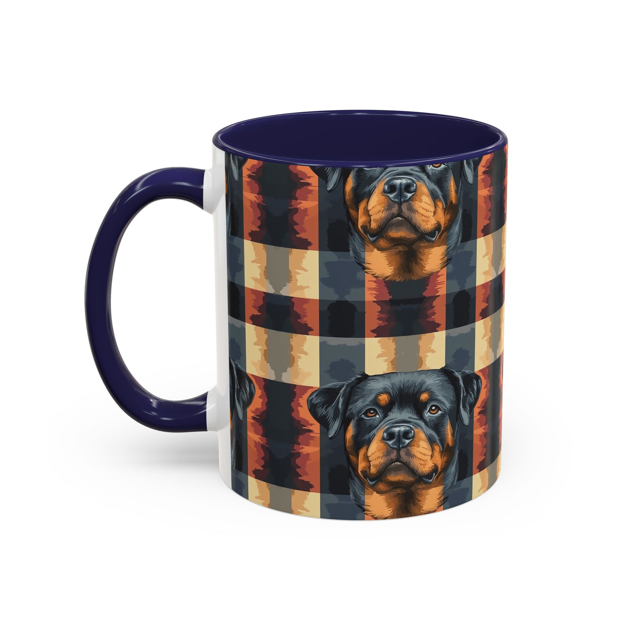 Pawsome Rottweiler Royalty Plaid Accent Coffee Mug