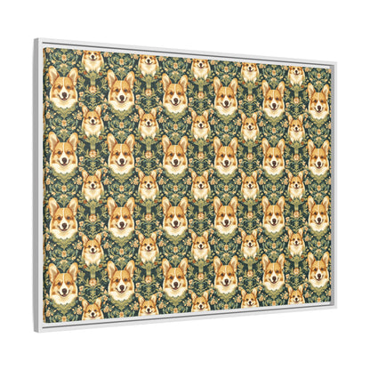 Corgi Charmz Matte Canvas, Framed