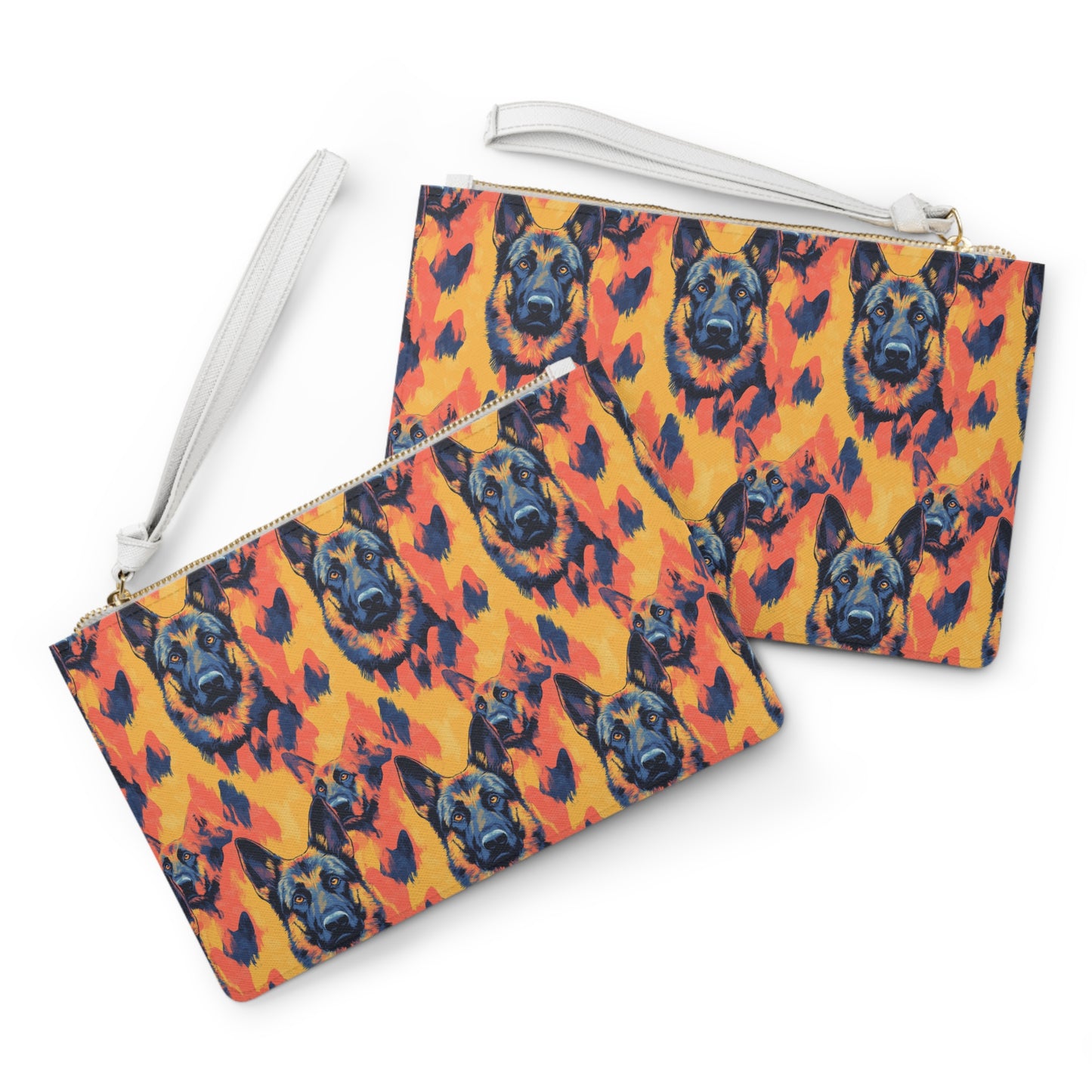 Impressionistic German Shepherds Clutch Bag