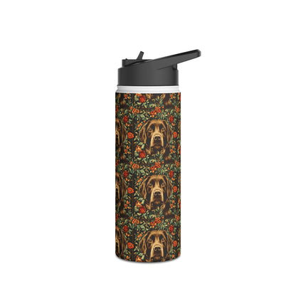 Labrador Lush Pooch Tapestry Stainless Steel Water Bottle