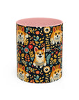 Corgi Rainbow Vine Dream Accent Coffee Mug