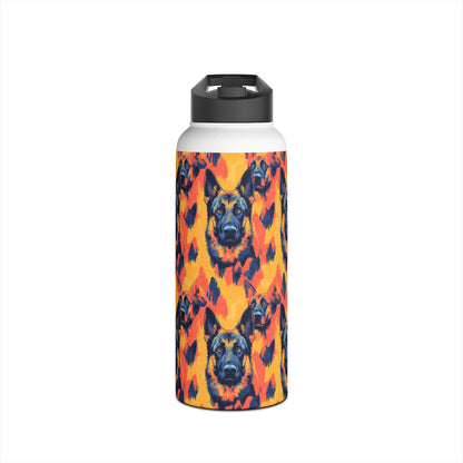 Impressionistic German Shepherds Stainless Steel Water Bottle