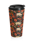 Pug Paradise Playpen Stainless Steel Travel Mug