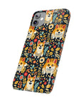 Corgi Rainbow Vine Dream Slim Phone Cases