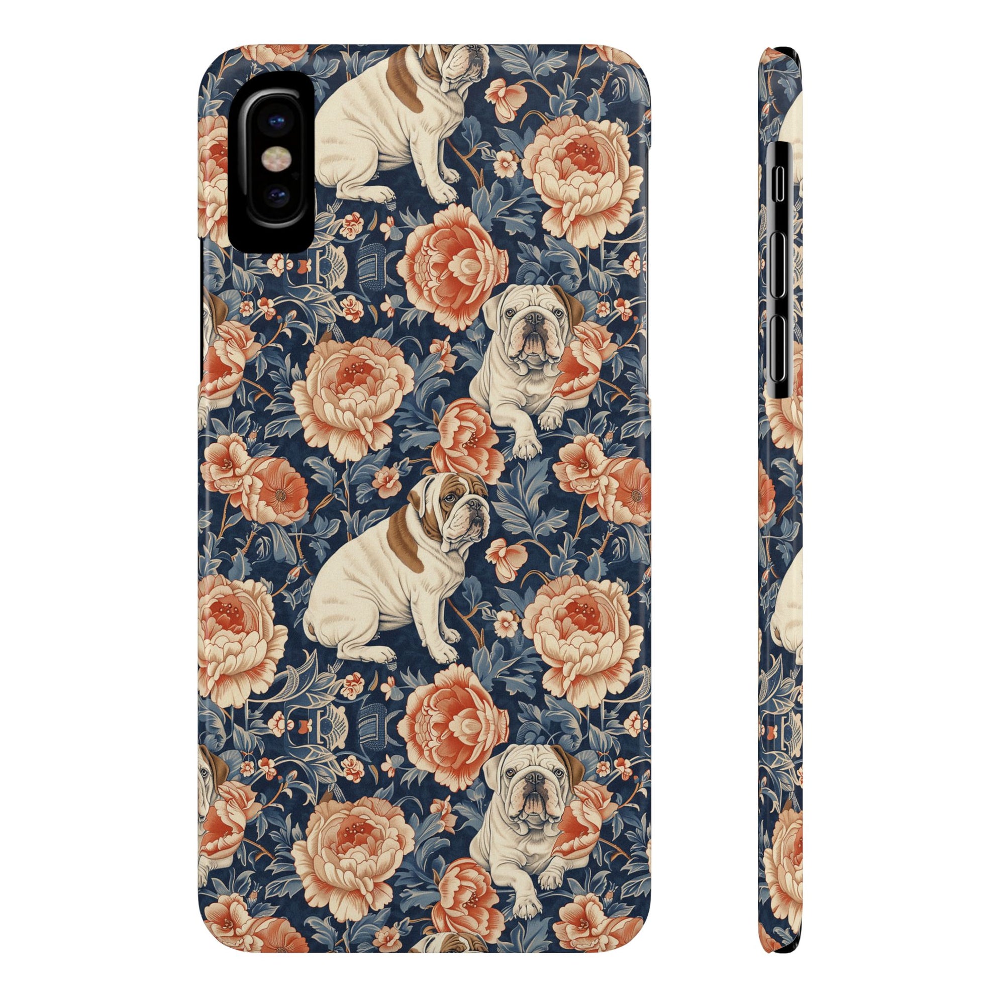 Blooming Bulldog Beauty Slim Phone Cases