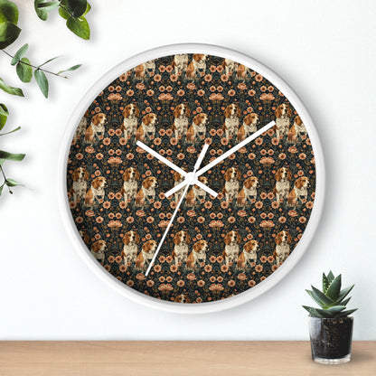 Beagle Blossom Bonanza Wall Clock