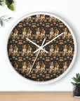 Beagle Blossom Bonanza Wall Clock