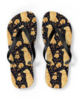 Golden Paws Floral Frenchie Flip Flops