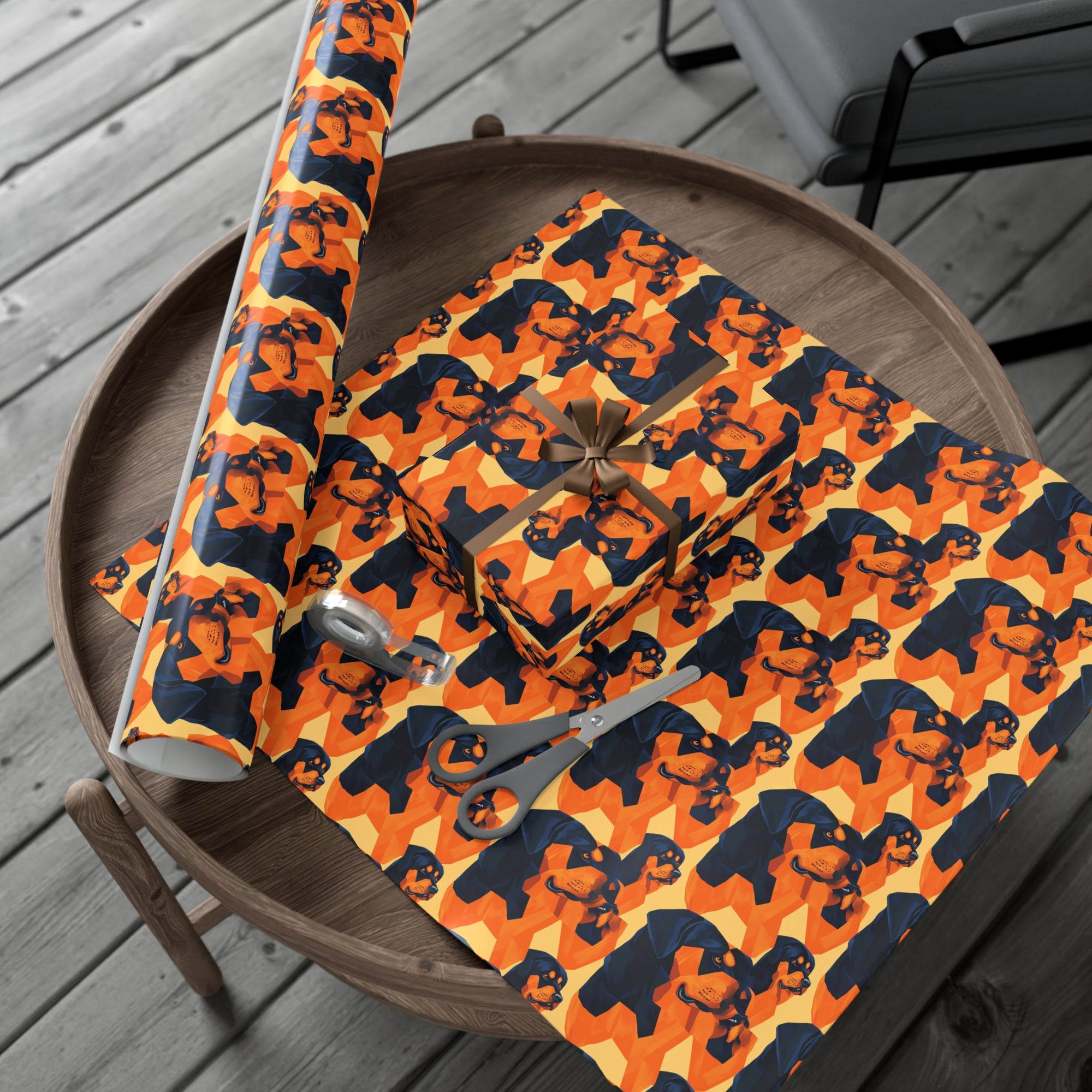 Rottweiler Chic Pawsitivity Gift Wrap Papers