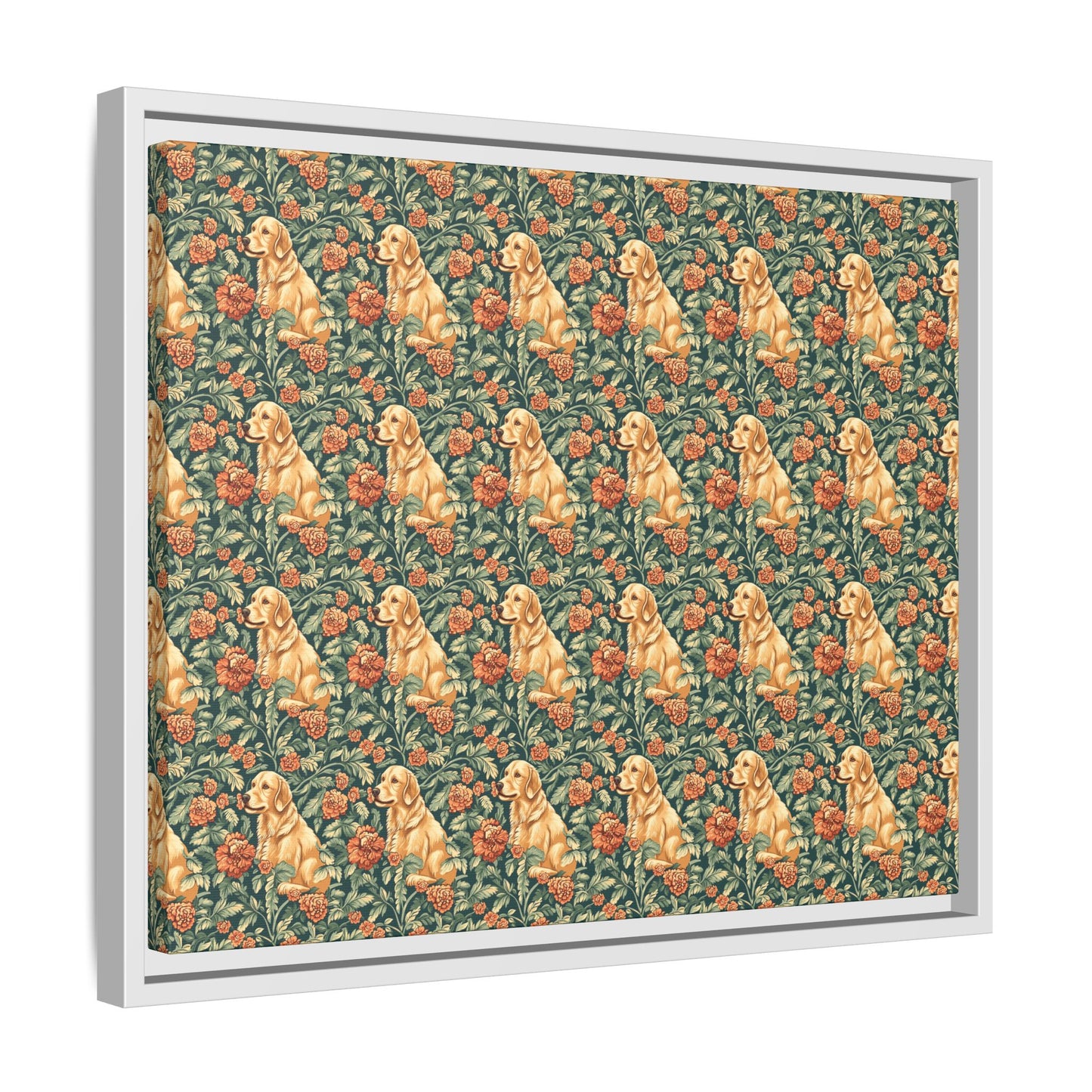 Blooming Goldie Glam Matte Canvas, Framed