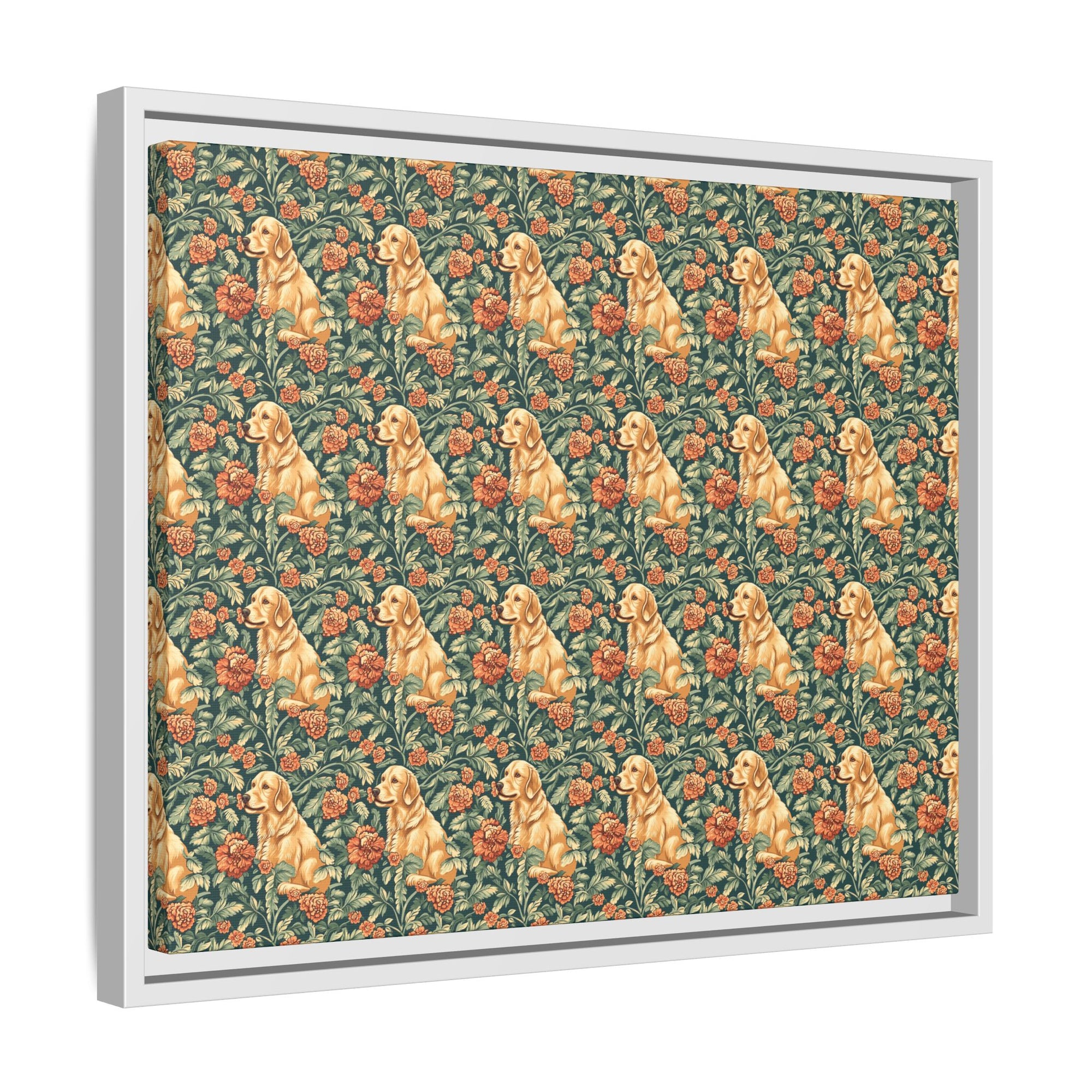 Blooming Goldie Glam Matte Canvas, Framed