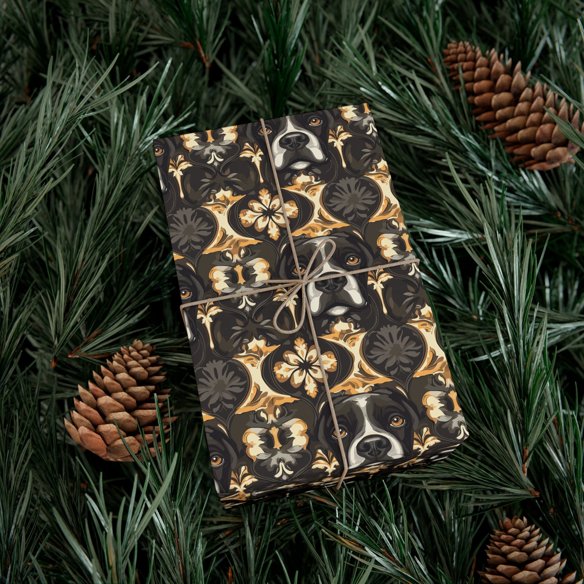 Manor Pup Boxer Royale Gift Wrap Papers