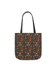 Dapper Dachshund Embroidery Elegance Canvas Tote Bag