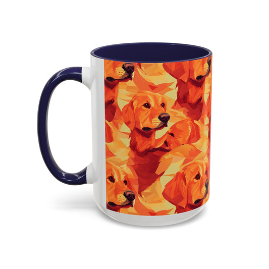 Golden Glamour Paws Accent Coffee Mug