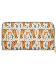 Golden Glamour Paws - Luxe Licks for Regal Retrievers Zipper Wallet