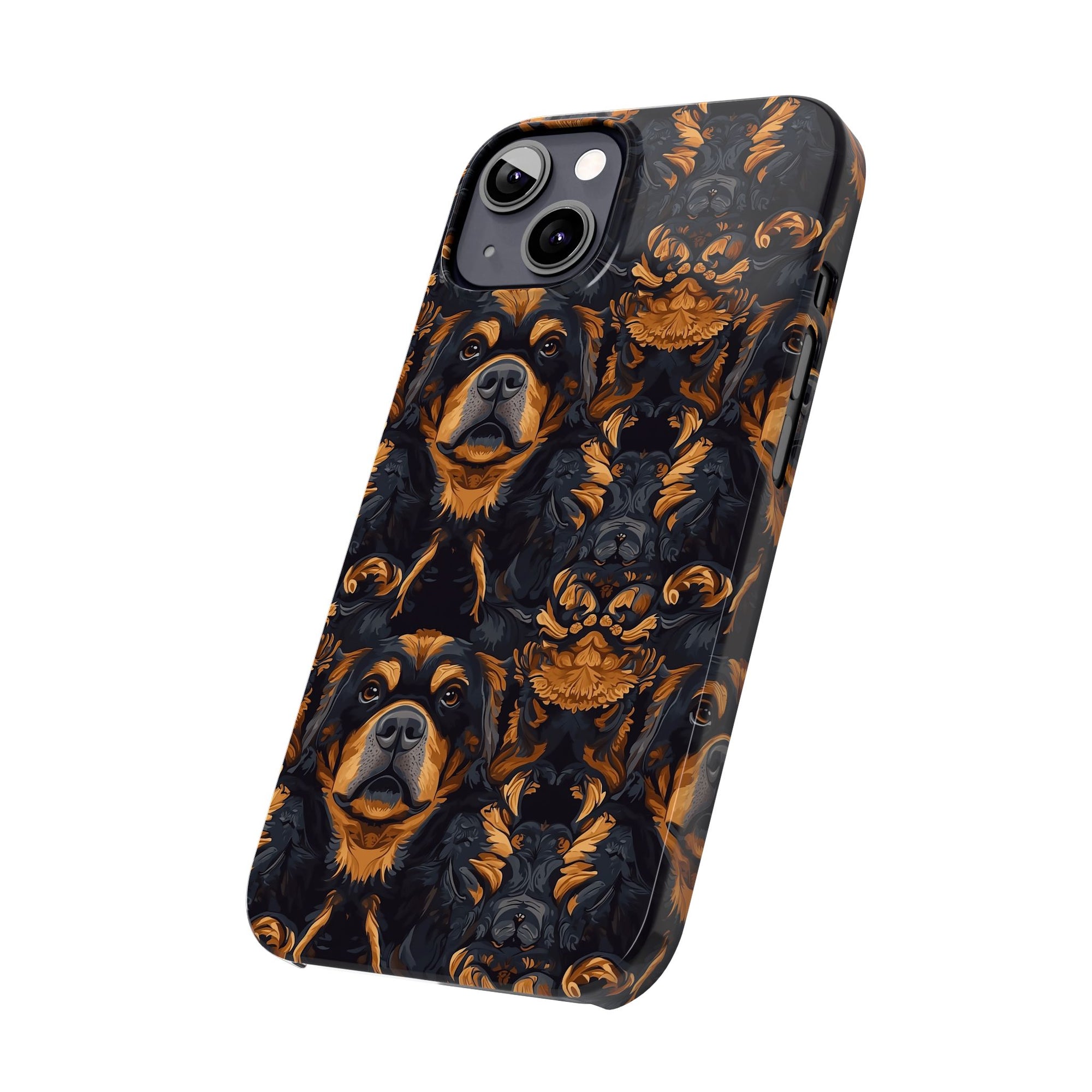 Modern Rottweiler Royalty Slim Phone Cases