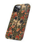 Blooming Pug Paradise Slim Phone Cases