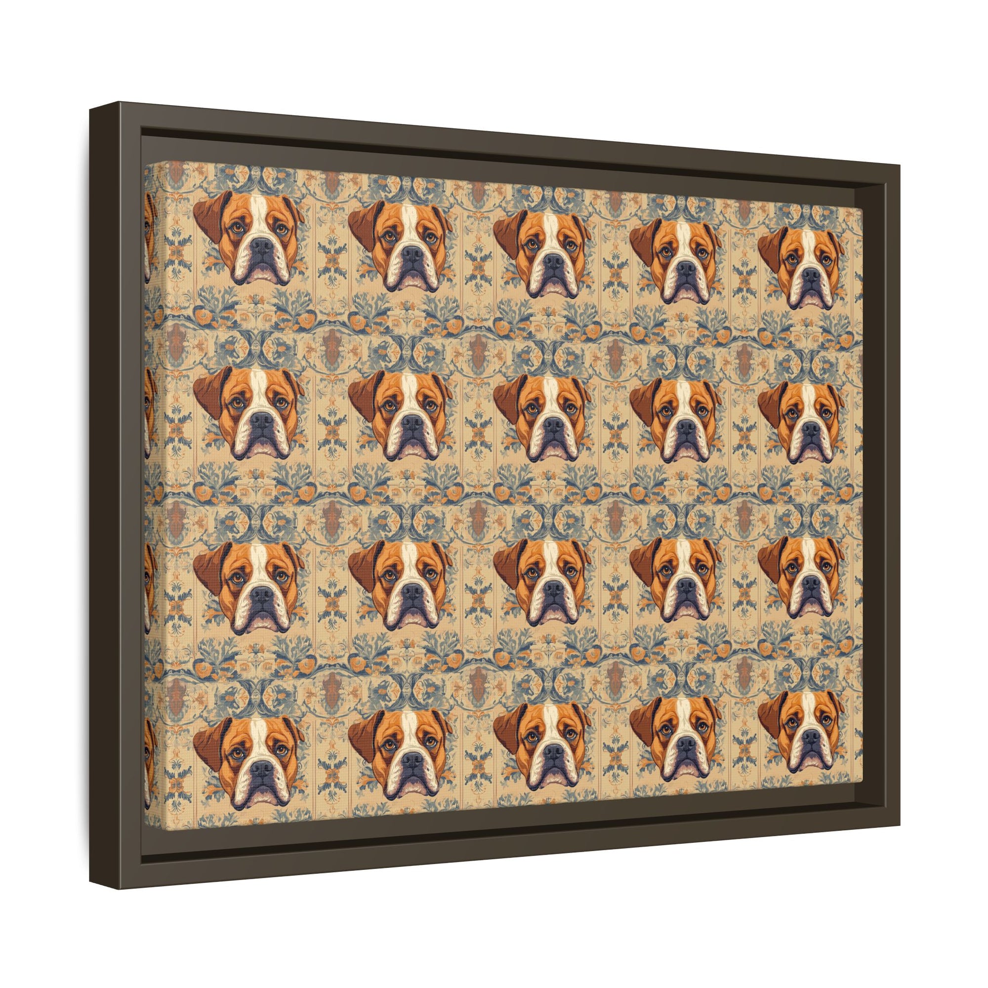 Bowtie Boxer Bliss Matte Canvas, Framed